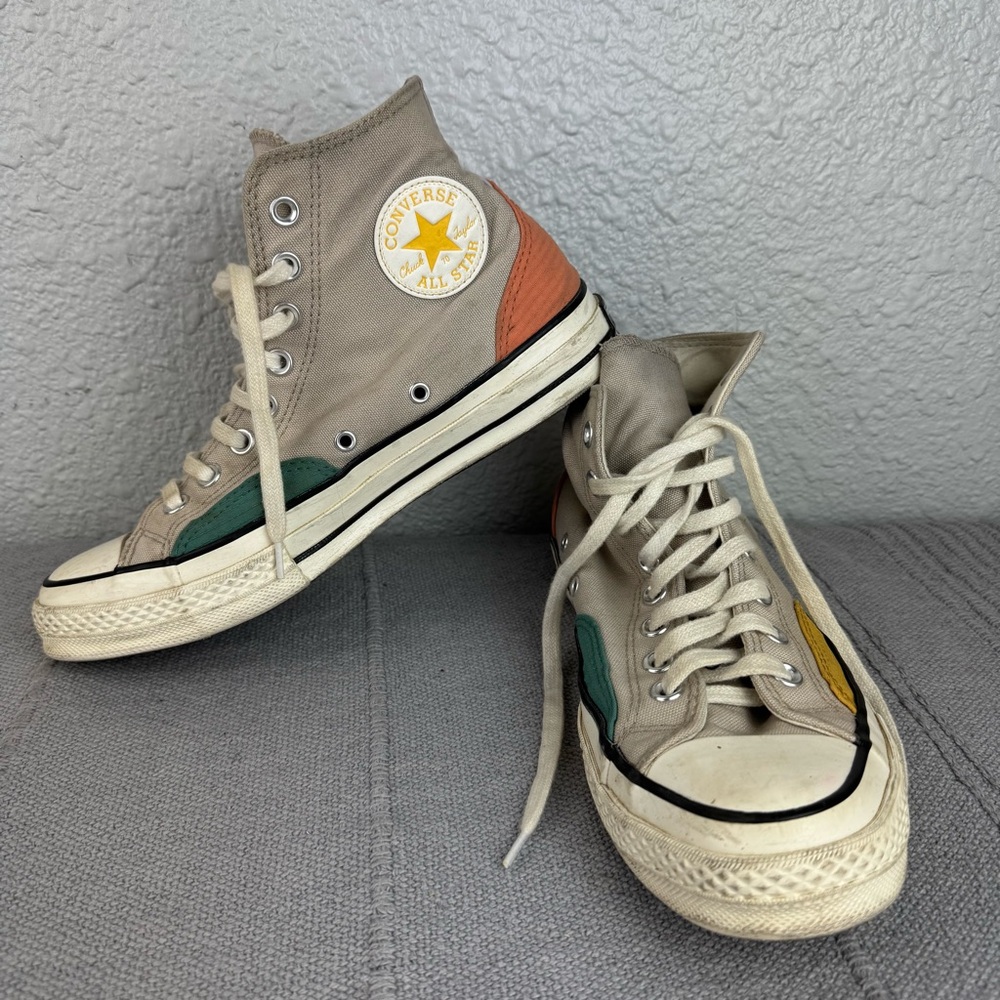 Converse Chuck 70 High Zesty Gray Multicolor Mens Size 8 Womens 10 Unique Gift
